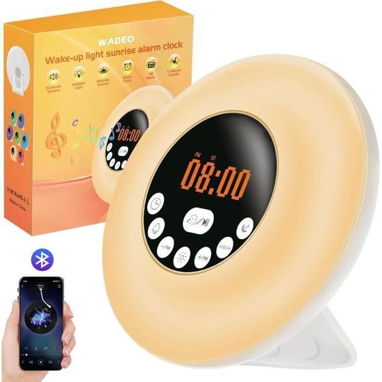 Eveil Lumière LED Radio Réveil Matin Lumineux Lampe De Chevet 20 Niveaux De Luminosite Simulateur Daube Et Crepuscule 2 Reveils 7 Sons Naturels Fonction Snooze Veilleuse Enfant 7 Co 91998610 Eveil Lumière LED Radio Réveil Matin Lumineux Lampe De Chevet 20 Niveaux De Luminosite Simulateur Daube Et Crepuscule 2 Reveils 7 Sons Naturels Fonction Snooze Veilleuse Enfant 7 Co 91998610