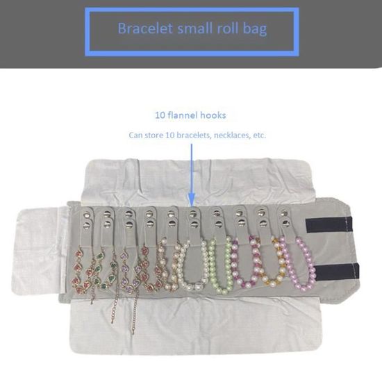 Mini Sac à Bijoux De Voyage Pliable - Organiseur à Compartiments, Velours Intérieur, Pas D'enchevêtrement, Idéal Vacances