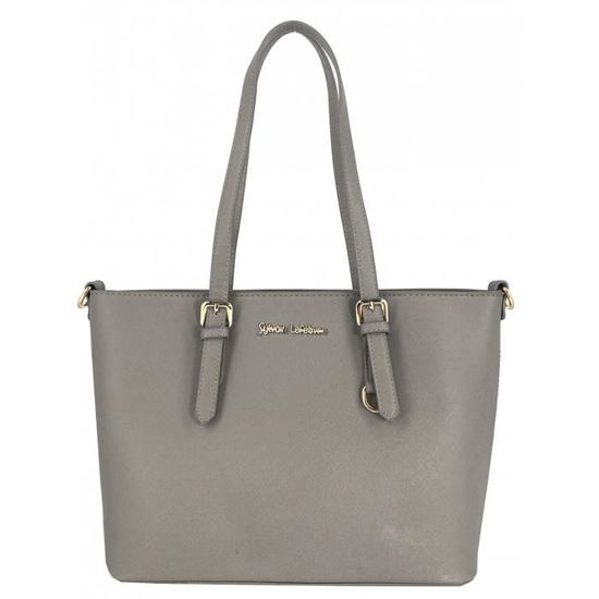 Sac à Main Sacoche En Cuir Gris Sylvain Lefebvre - Bandoulière - Occasion
