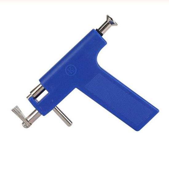 Pistolet Professionnel De Perçage D'oreille Avec 98 X Boucles Argentées Et Miroi