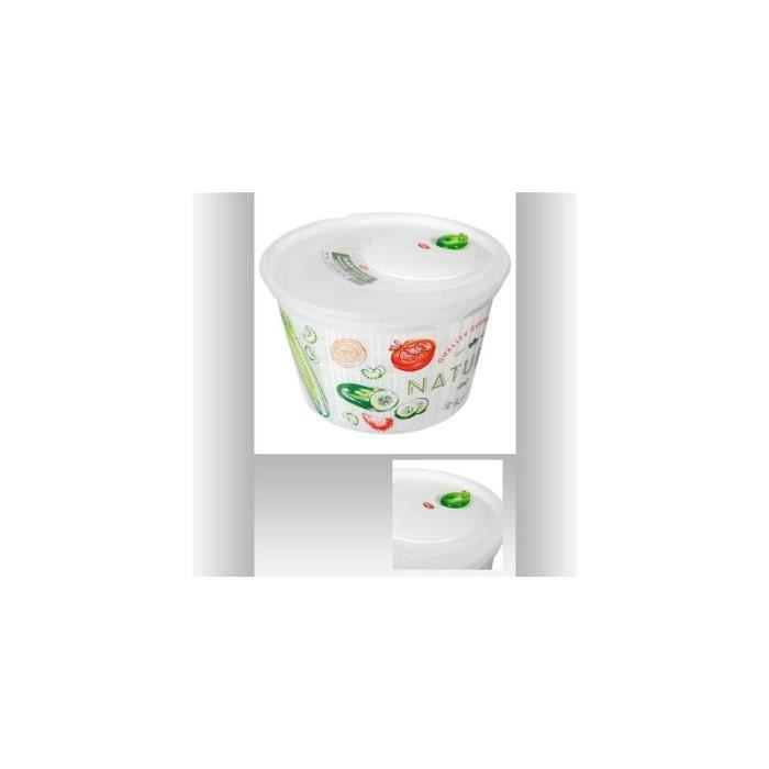 Essoreuse à salade mécanique 4L - Blanc 15,5 cm