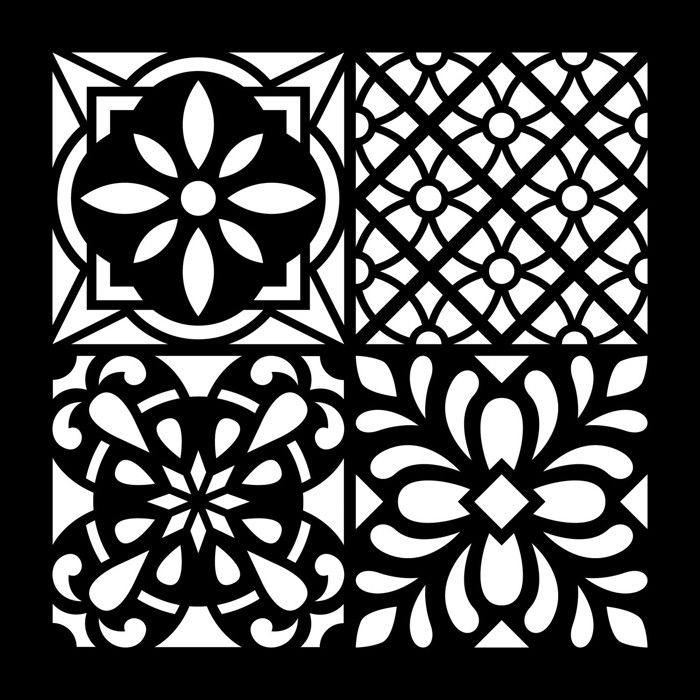 Pochoir 30x30cm Carreau ciment 1 - Artémio Non Pertinent