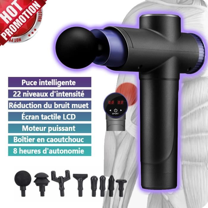 Pistolet de Massage Pour Tissus Profonds,Masseur Portable Corps Électrique Portable Professionnel,22 Vitessesmasseur Muscle Profonds