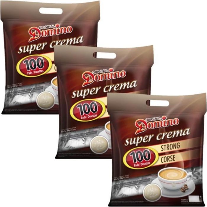 DOSETTES DE CAFE COMPATIBLES SENSEO® DOMINO CORSE 100 DOSETTES - LOT DE 3
