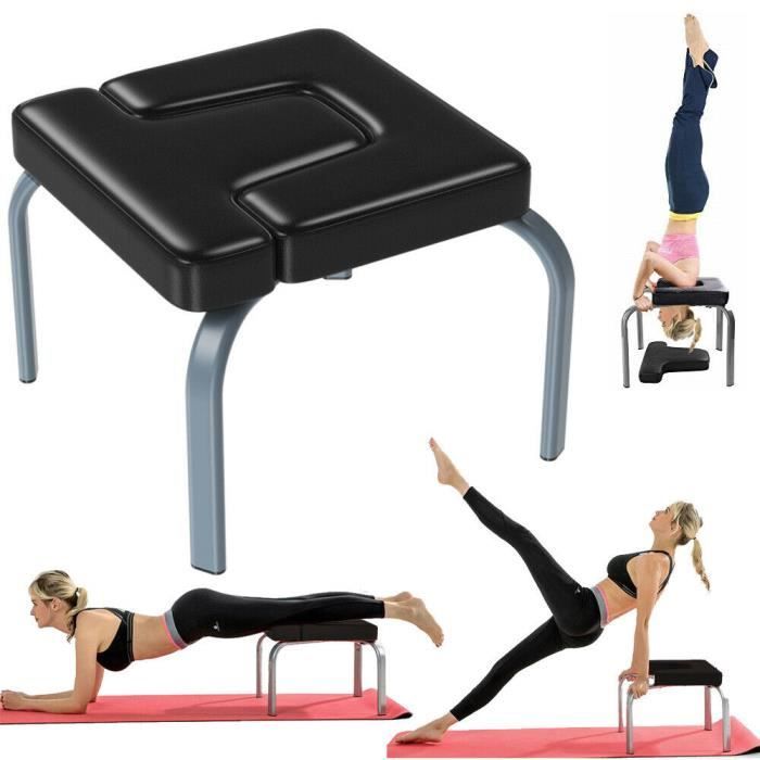 Chaise De Yoga Table D'inversion Banc Exercice Fitness Bodylift Headstand Noir 50 x 50 x 36.7cm