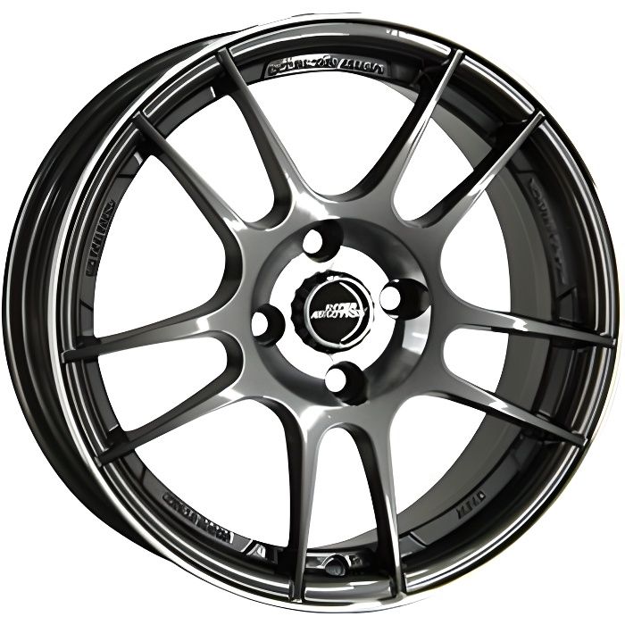 INTER ACTION-JANTE ALU 5,5X13 IA SPIDER S093 4-100 ET38 CH73,1-Anthracite - Polish