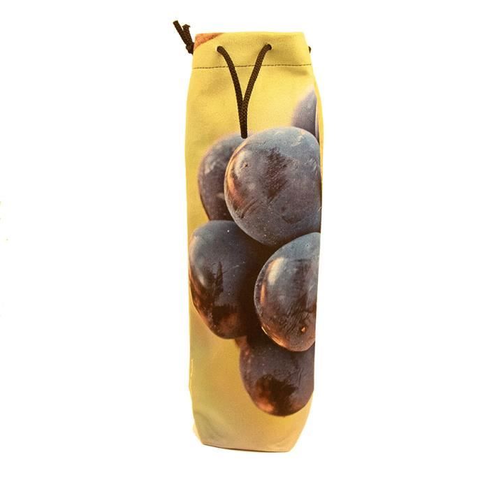 Sac 1 bouteille velours collection vignes - décor 2
