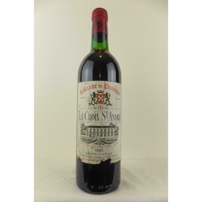 lalande de pomerol château la croix saint andré rouge 1981 - bordeaux