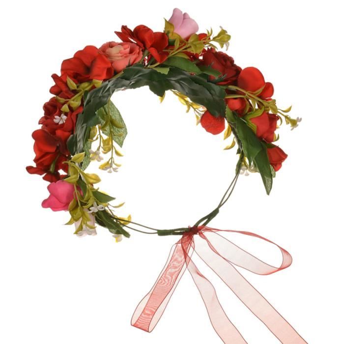 1 pc fleur bandeau accessoire de cheveux Rose casque couronne de guirlande accessoires de COFFRET PRODUITS HYGIENE BEBE