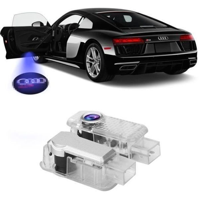 Letouch 2 Pcs Voiture Porte LED Éclairage Entrée Laser Projecteur Courtoisie Bienvenue Lampe Ombre Logo Lumière Pour Audi logo