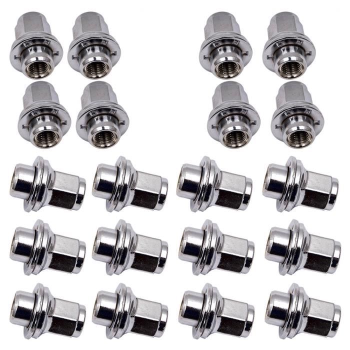 20x ALLOY WHEEL NUTS FOR JAGUAR XF XF-R XE (M12X1.5) CHROME LUG BOLT STUD SET
