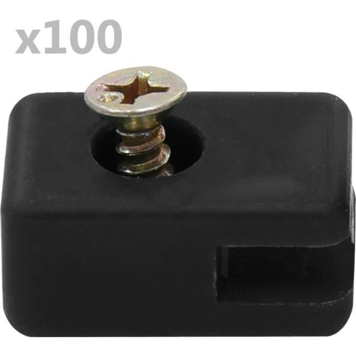 vidaXL Ensemble de 100 supports de fil de clôture avec vis Anthracite