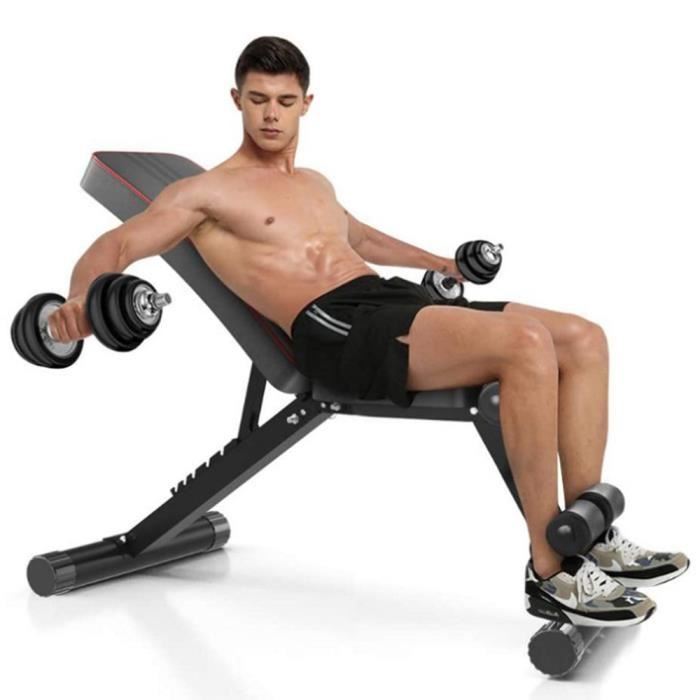 OTBESTFJ® Banc de Poids Gymnastique à Domicile - Banc de Musculation - Abdominaux Banc incliné Plat Banc d'exercice