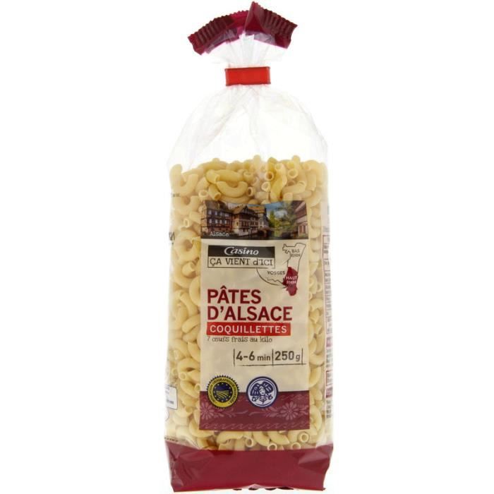 CASINO CA VIENT D'ICI Pâtes d'Alsace - Coquillettes 250 g