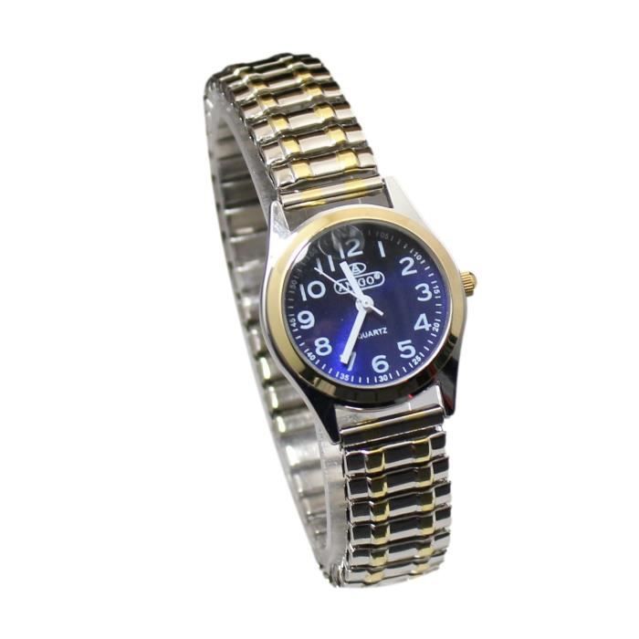 Montre Femme Classique Bracelet Extensible Elastique à Chiffres clairs