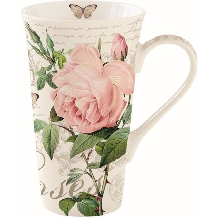 COFFRET MUG XXL EN PORCELAINE 600 ML JARDIN BOTANIQUE - EASYLIFE