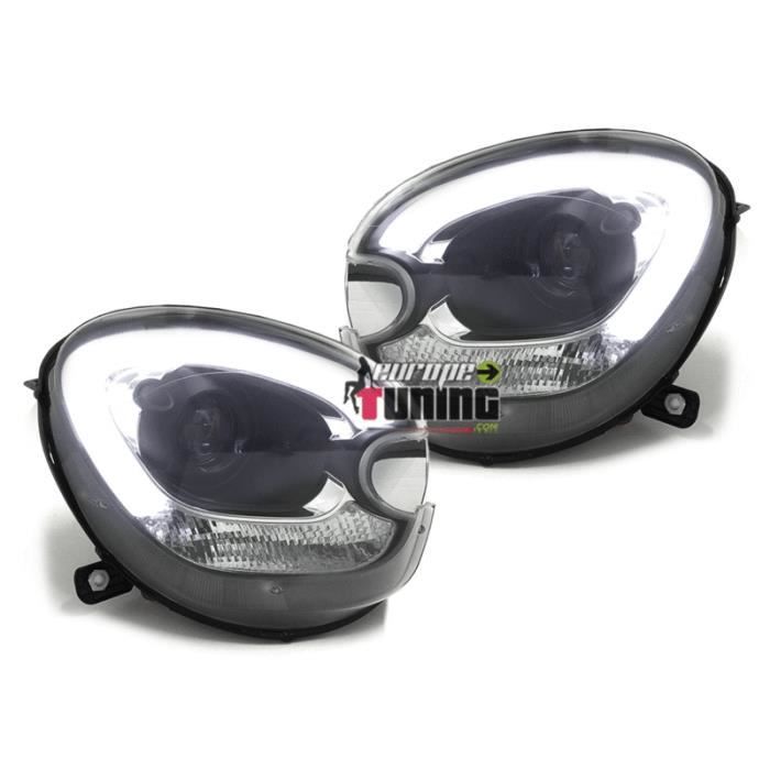 PHARES FEUX AVANTS TUNING LED CELIS NOIRS BMW MINI COOPER R60 COUNTRYMAN (04490)