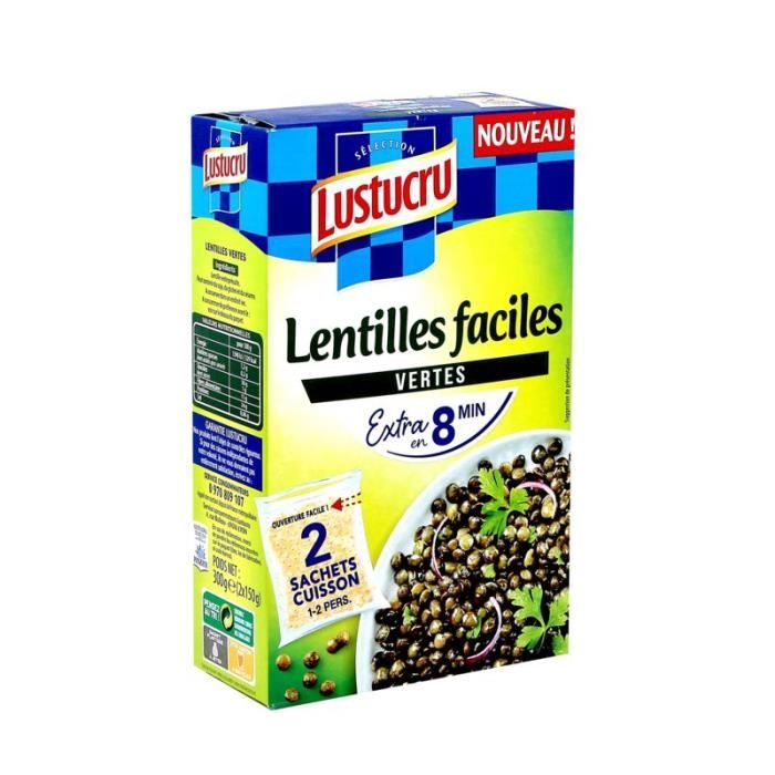 Lentilles vertes 2 x 150 g Lustucru-Sélection