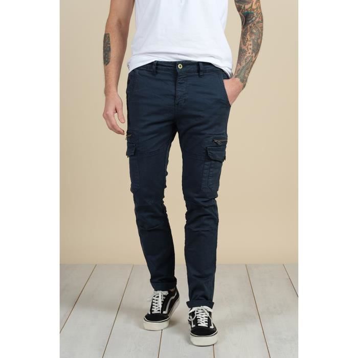 DEELUXE Pantalon cargo à poches DANAKIL Navy
