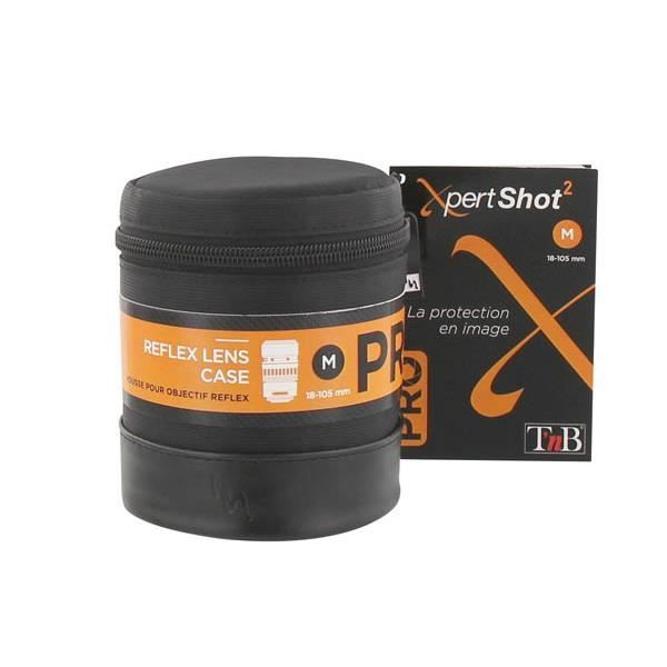 Etui semi-rigide avec mousse mémoire de forme pour objectif photo. Très pratique avec son mousqueton métallique, permettant ains...