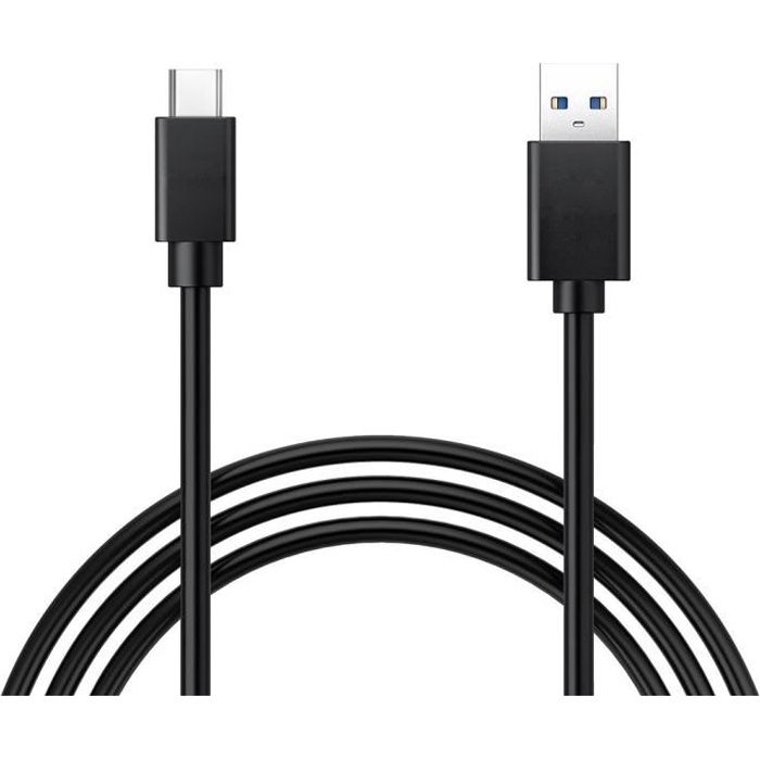 Pour Samsung Galaxy Tab Active 2: Câble Charge USB 3.0 Type C vers USB standard type A, 1m de long - NOIR