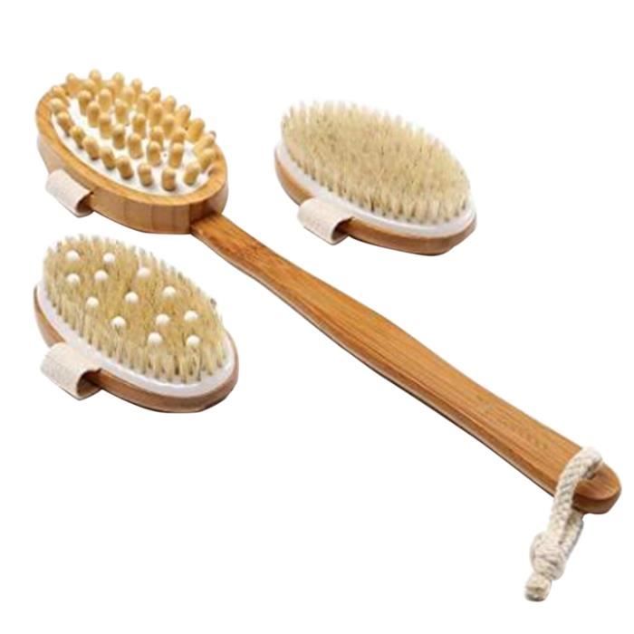 Accessoire exfoliant pour cellulite lymphatique à brosses détachables pour massage GANT - BROSSE DE MASSAGE - GOMMAGE - PEELING