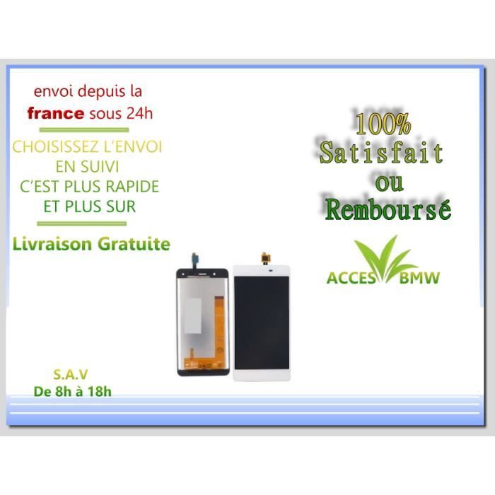 Ecran LCD + Vitre Tactile Wiko Pour Harry - Blanc