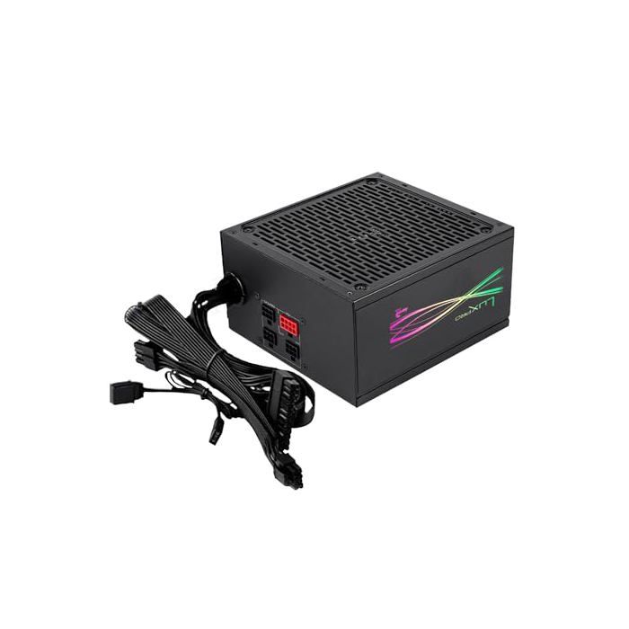 Aerocool LUX PRO RGB Bloc d'alimentation Semi modulaire RGB 80Plus +88% Condensateurs Japonais Ventilateur 14cm - vue 6