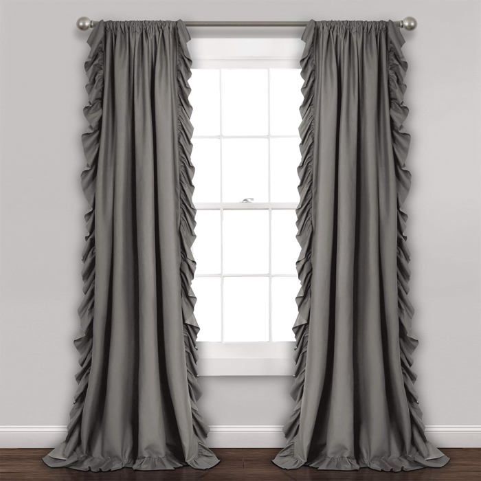 Lush Decor Tenda A Pannello In Lino Con Pompon E Nappe Boho (pannello