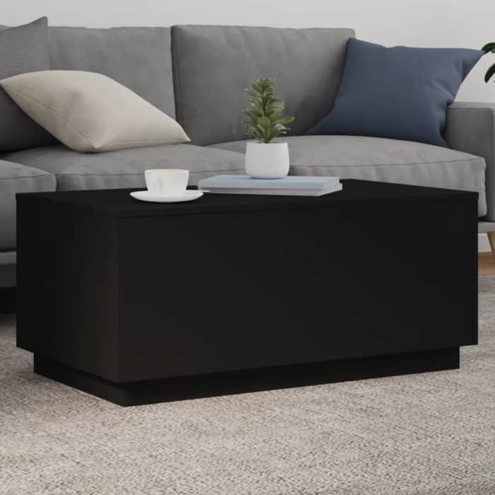vidaXL Table Basse avec Lumières LED Table dAppoint Bout de Canapé Meuble de Salon Salle de Séjour Intérieur Moderne 839876