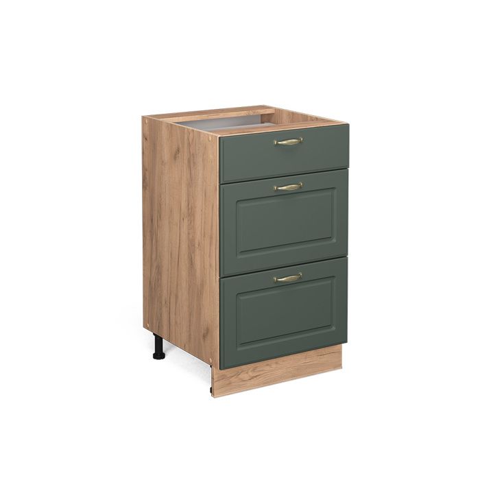Meuble cuisine Fame-Line 50cm sans PT Vert Or Campagne/Chêne de force doré Vicco 38360