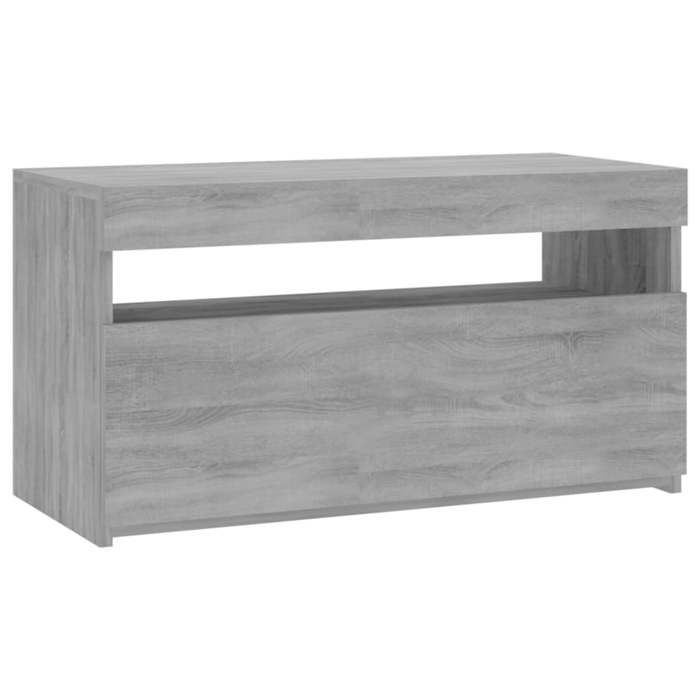 Armoire TV - Meuble TV - avec lumières LED - Sonoma gris 75x35x40 cm LL137461