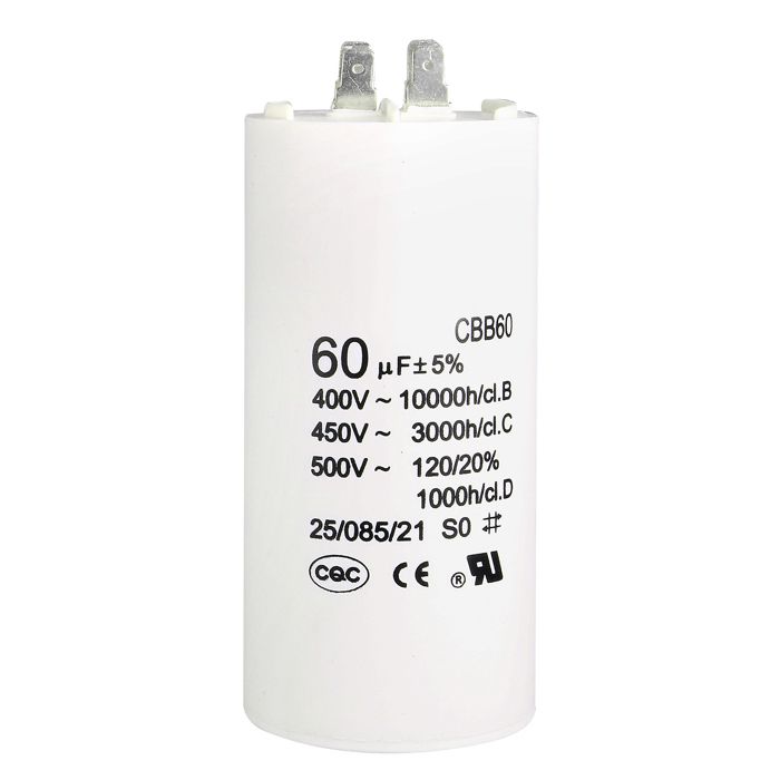Sourcing Map CBB60 Marche Condensateur 45uF 450V AC 2 Fils 50