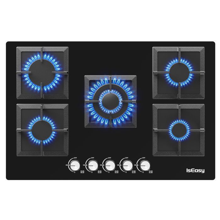 Plaque de cuisson gaz ISEASY 5 feux encastrable