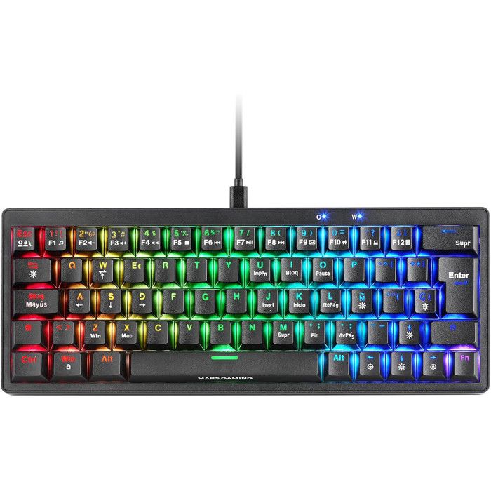 Clavier Mécanique - Mars Gaming - MKMINIPRO - 60% Hot-Swappable - Éclairage RGB - Antighosting