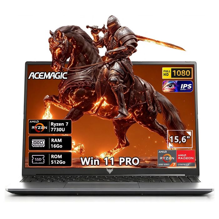 PC Portable Gaming - AceBook - 15.6 FHD Laptop Ryzen 7 7730U(8C/16T 45GHz) RAM 16Go LPDDR4 512Go SSD WiFi6 BT5.2 Win 11Pro