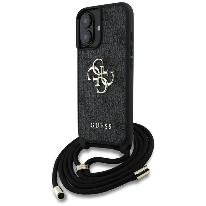 Étui bandoulière Guess 4G avec grand logo et cordon pour iPhone 16