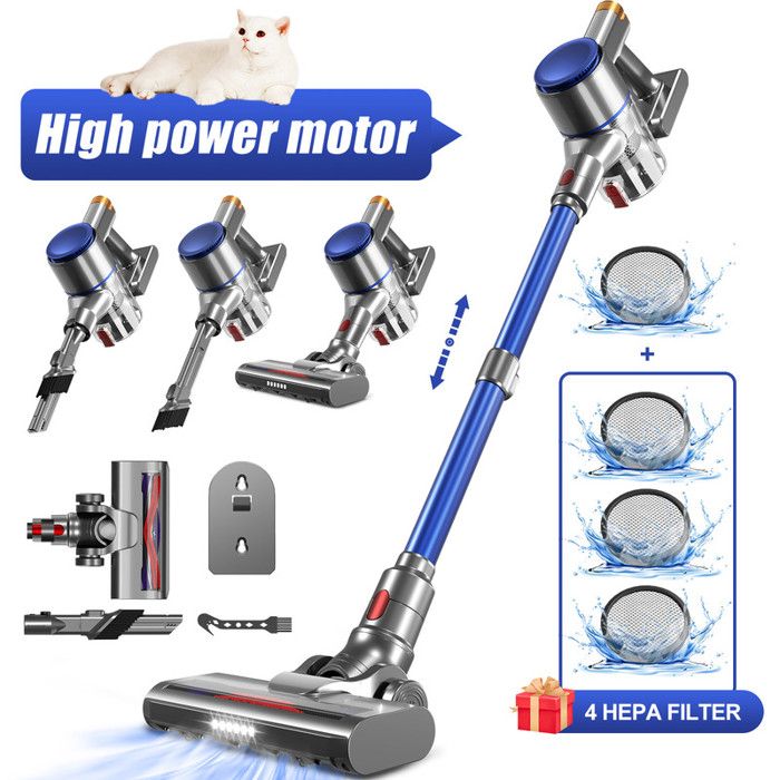 Aspirateur Balai sans Fil 40000Pa/500W,Aspirateur sans Fil 55min