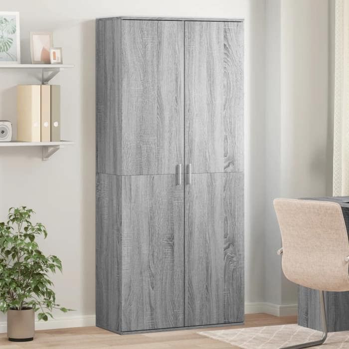 SALE 2025Buffet haut - armoire de chambre - Sonoma gris - 80x35x180 cm - bois dingénierie5984 Kg 9423