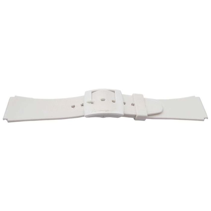 Bracelet de montre - MY-MONTRE - 14mm / 18mm - PVC léger et résistant - Extrémités droites - Blanc