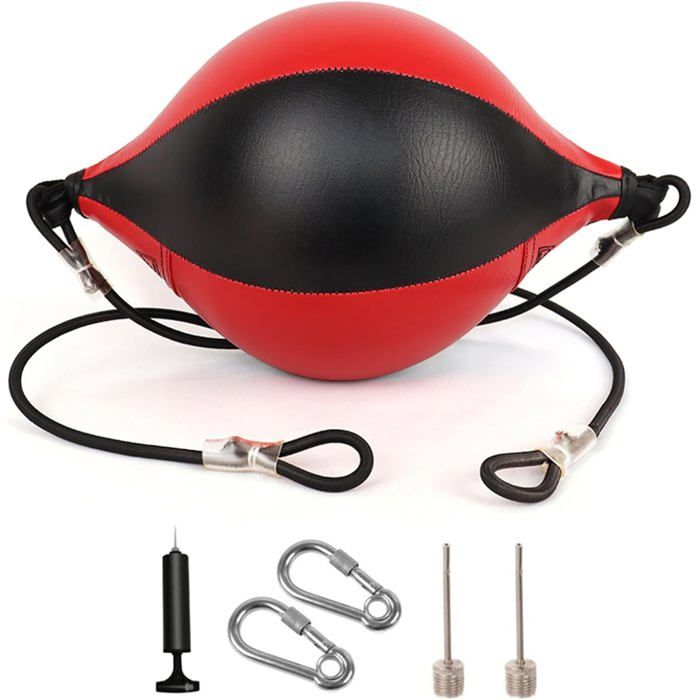 Sac De Boxe Double Extrémité - Avec Pompe - 42 Cm - Cuir PU - Entraînement