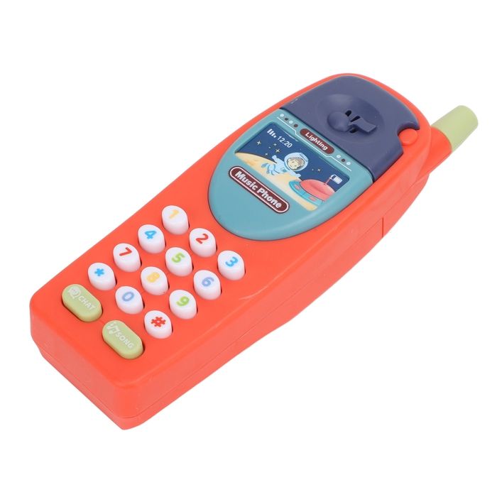 Téléphone Jouet Simulateur – Avec Musique, Éducatif, En Plastique Sûr – Pour Bébés Et Tout-Petits – Rouge