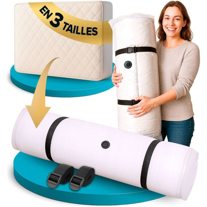 Housse De Protection Pour Matelas Nordic Elk – Sac De Déménagement Avec 8 Poignées Et Fermeture éclair Extra-large