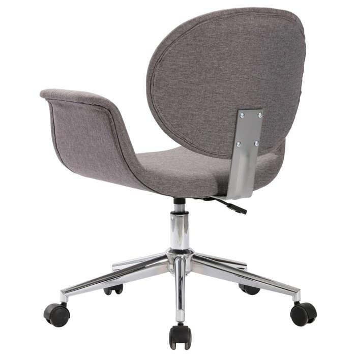 Sale 2026 Fauteuil pivotante de bureau - 1 PLACE - Gris Tissu - 67x62x(80-87.5) cm DD417