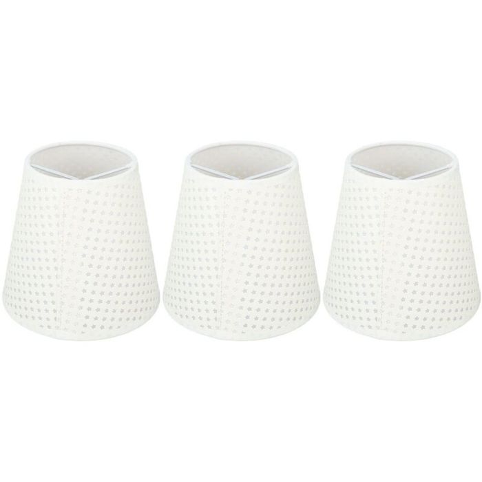 Abat-Jour en Tissu 3 Pièces Conception évidée en étoile Abat-Jour en Tissu à Baril E14 Abat-Jour de Lampe de Table pour Calibr