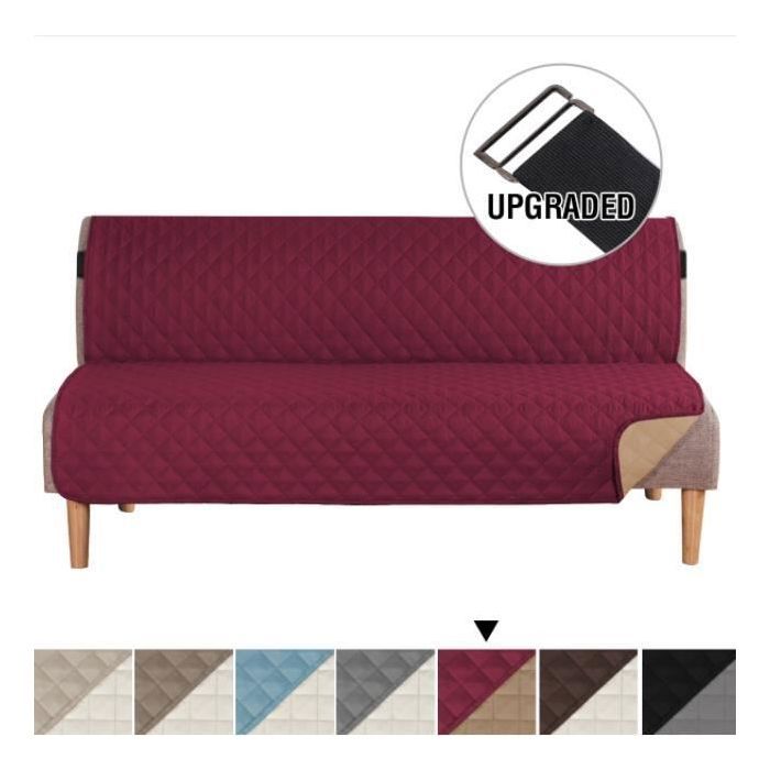 Housse de protection de canapé futon imperméable Housse canapé-lit avec sangle élastique - pour Futon - 70 *76 pouces - comme montré