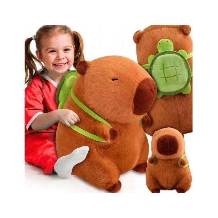CAPYBARA Doudou PELUCHE MASCOTTE 60CM SAC À DOS JOUET TORTUE DOUX PELUCHE