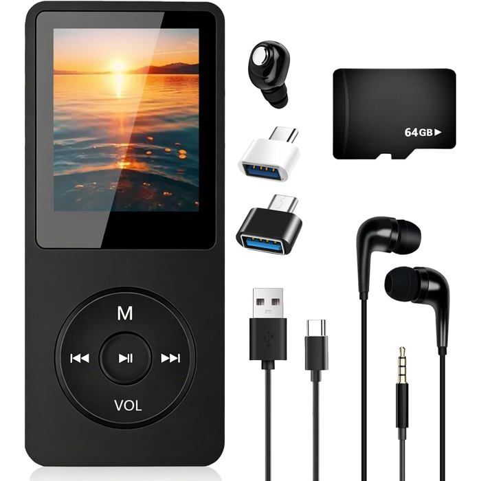 Lecteur MP3 MP4 Bluetooth 5.3 64Go