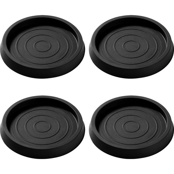 4pcs Patin antidérapant en caoutchouc - Protection sol Absorption bruit - Lit Armoire Canapé Chaise Table - Noir