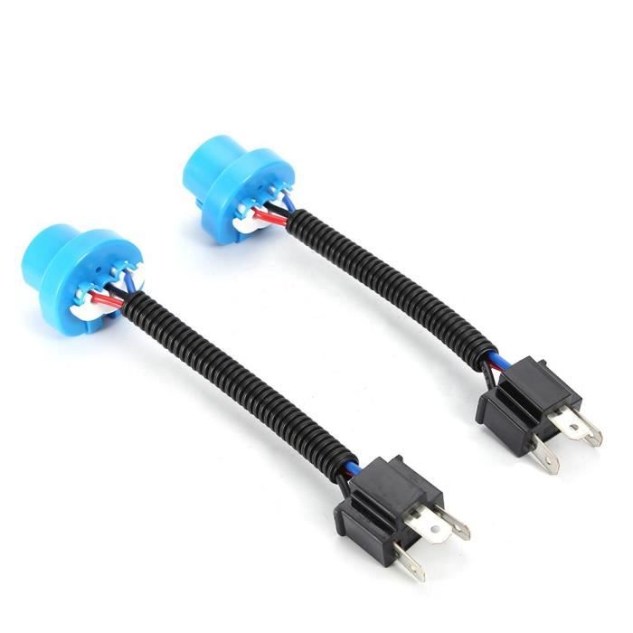Rallonge Phare Voiture H4 Connecteur D'Extension Mâle H4 - Pour Phares Voiture - Précâblé Plug & Play - Résistant à La Chaleur Connecteur Extension H4